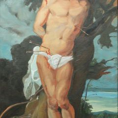 kopi  av maleri St. Sebastian av Peter Paul Rubens